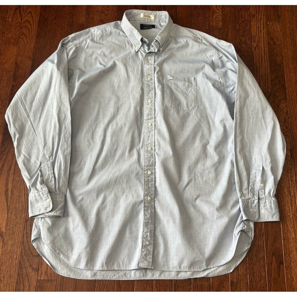 VTG Gitman Bros Shirt 18 38 Tall Oxford Cloth Button Down OCBD